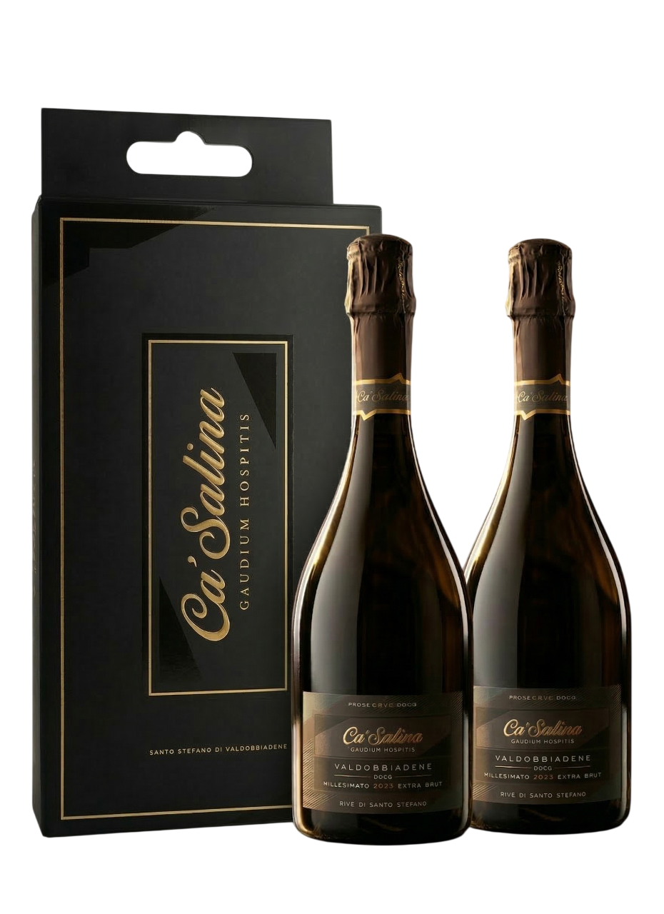 2db Ca Salina Rive di Santo Stefano Valdobbiadene Prosecco Superiore DOCG Milessimato Díszdobozban