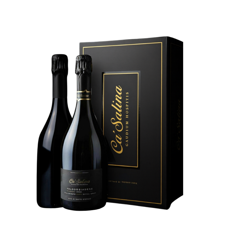 1db Választható / Ca Salina Rive di Santo Stefano Valdobbiadene Prosecco Superiore DOCG Milessimato Díszdobozban