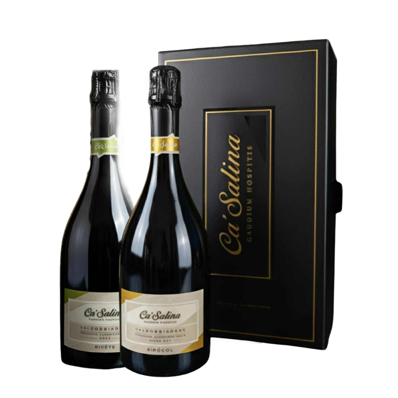 Ca Salina Rivéte Prosecco Valdobbiadene DOCG Superiore / Ca Salina Sirócol Prosecco Valdobbiadene DOCG Superiore Díszdobozban