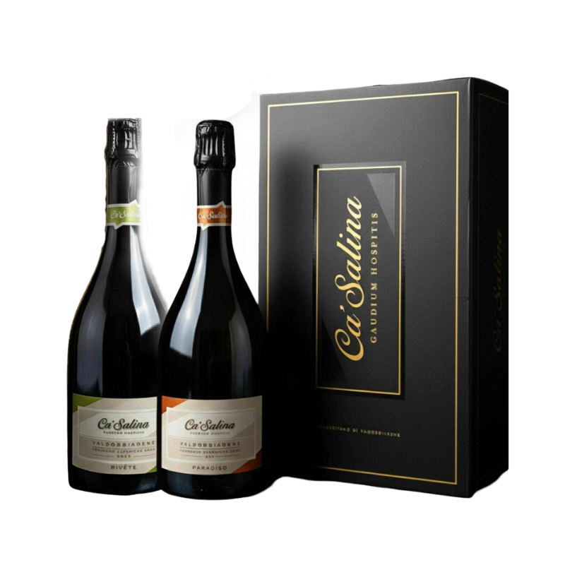 Ca Salina Rivéte Prosecco Valdobbiadene DOCG Superiore / Ca Salina Paradiso Prosecco Valdobbiadene DOCG Superiore Díszdobozban